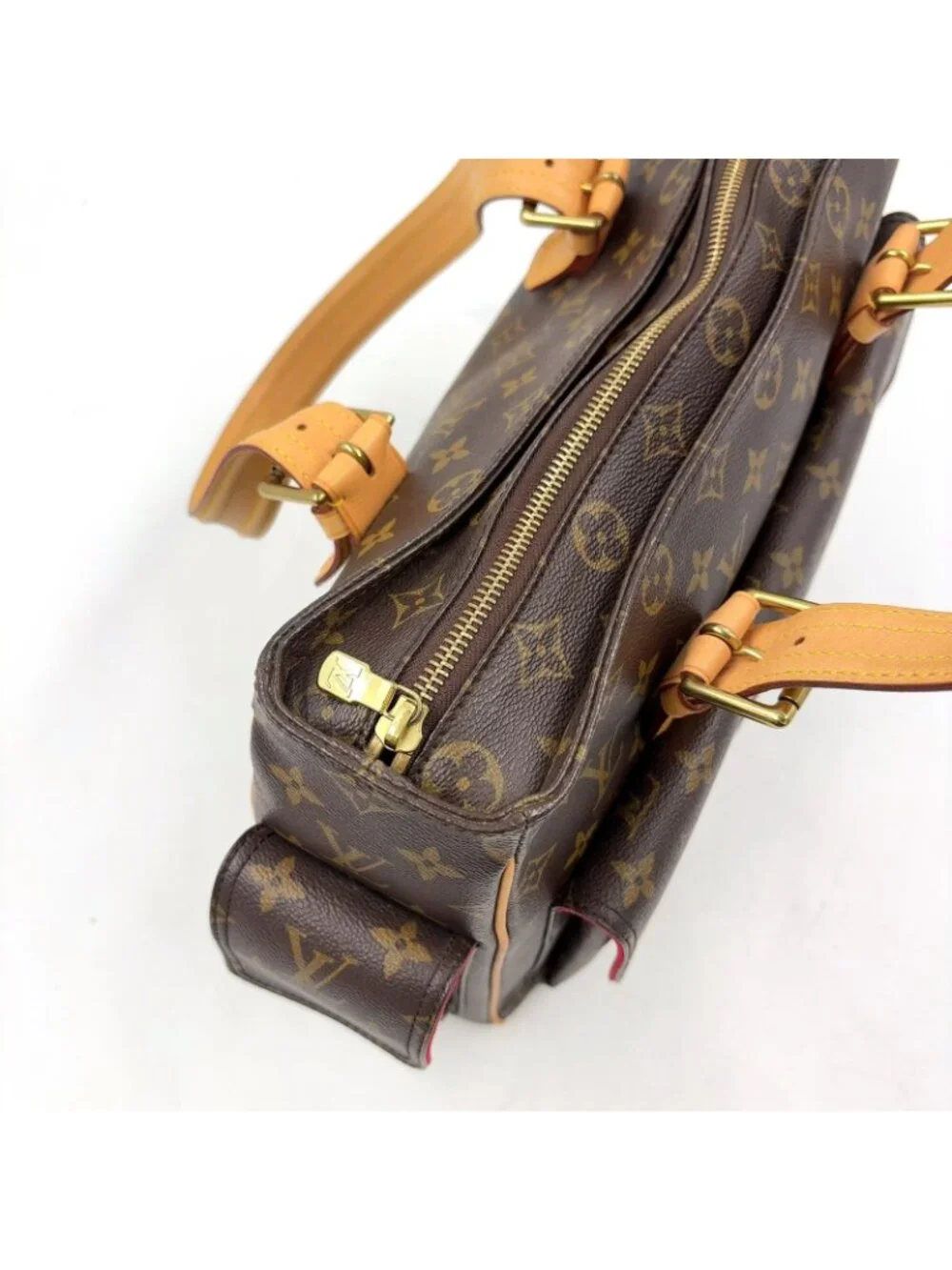 Louis Vuitton Multiplicity Monogram Leather Brown Light Handbag Gold
